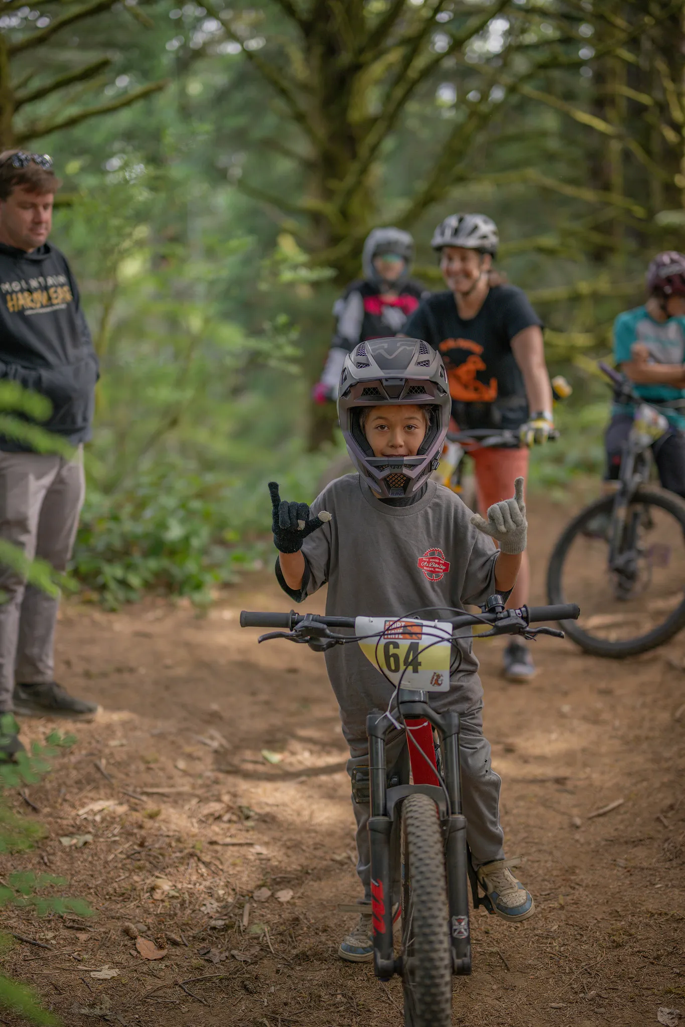 Young rider on the race course
